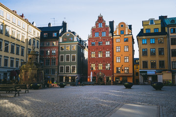 Fototapeta na wymiar Old town square Stockholm