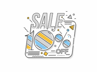 10% OFF Flash Sale Discount Banner Template Promotion Big sale special offer. end of season special offer banner. vector illustration.