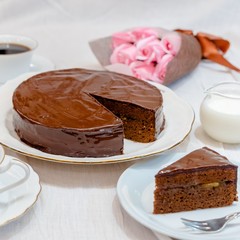 piece of chocolate cake