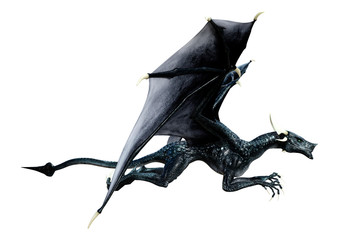 Fototapeta premium 3D Rendering Fairy Tale Dragon on White