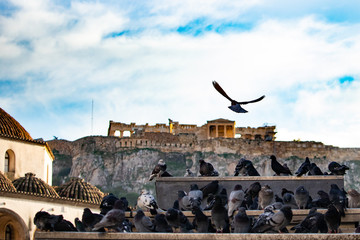 View of Acropolis from Monastiraki Square