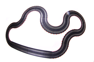 toy slot car racing track isolated