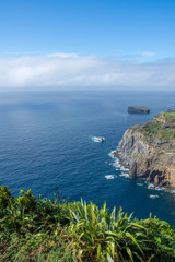 Fototapeta na wymiar Walk on the Azores archipelago. Discovery of the island of Sao Miguel, Azores.sete citades