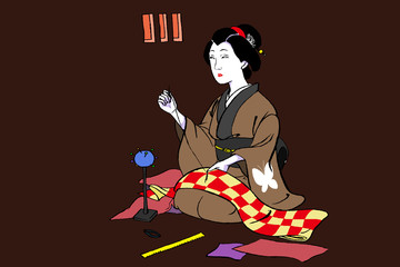 江戸の長屋の女将さん