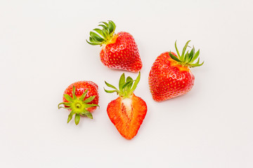 Sweet fresh strawberry isolated on white background