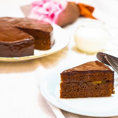 piece of chocolate cake