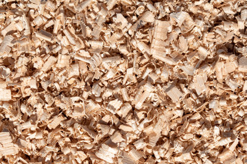 Wooden sawdust as a backround or texture.