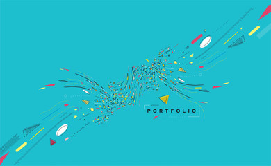 Fototapeta premium Abstract colorful pattern design and background. Use for modern design, cover, poster, template, brochure, decorated, flyer, banner.