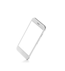 Mobile phone on white background