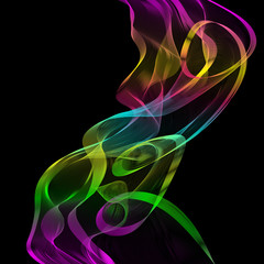 Smoky multicolored wave. Vector abstract background. eps10