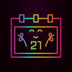 Calendar peace day nolan icon Simple thin line, outline vector of Peace day icons for ui and ux, website or mobile application