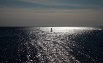 Yacht in the sea 