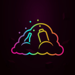 trash, waste, pollution nolan icon Simple thin line, outline vector of Pollution icons for ui and ux, website or mobile application