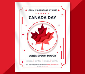 Vector illustration : Poster canada day design