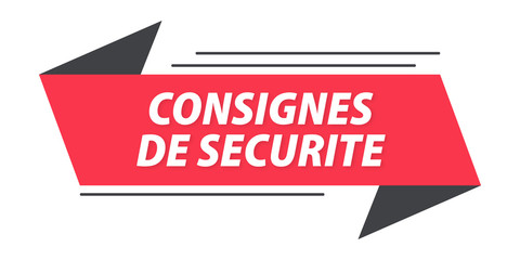 consignes de sécurité bannière