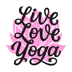Live love yoga lettering