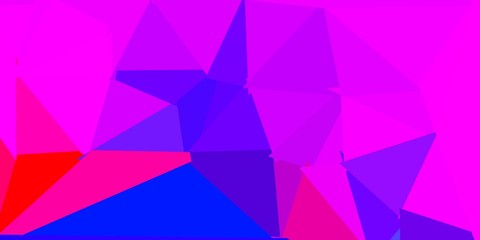 Light blue, red vector abstract triangle pattern.
