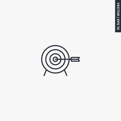 Target, linear style sign for mobile concept and web design