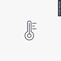 Temperature, linear style sign for mobile concept and web design