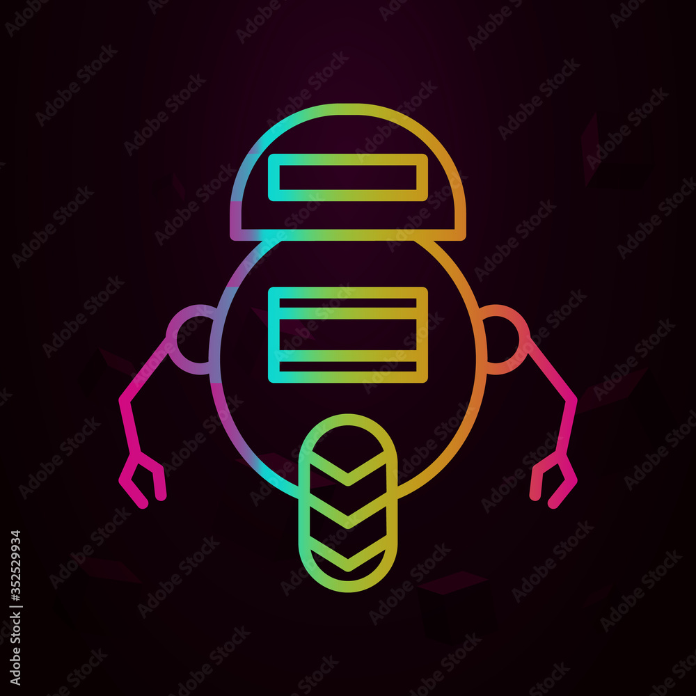 Aufkleber robot nolan icon simple thin line, outline vector of robotics engineering icons for ui and ux, websi