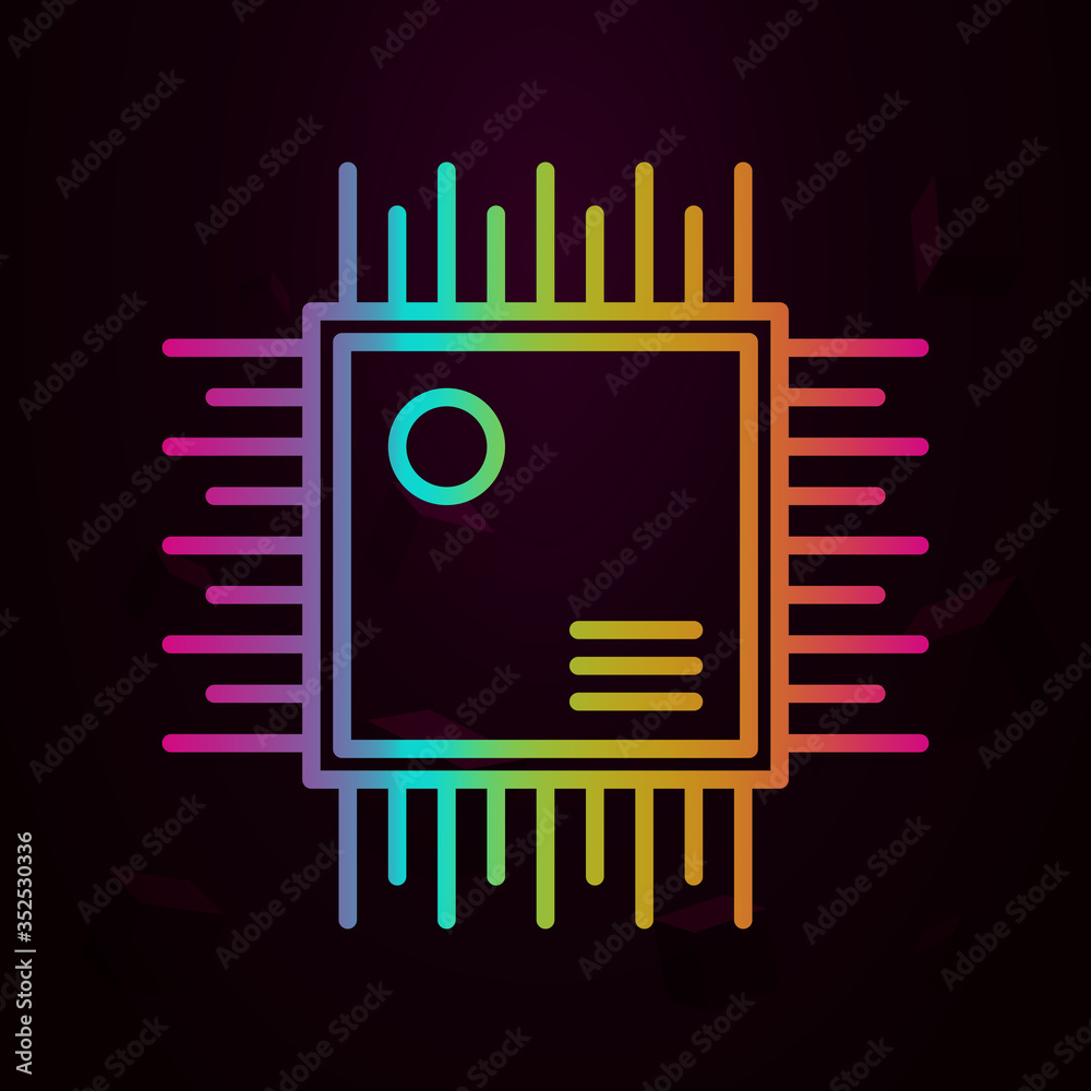 Aufkleber circuit, controller nolan icon simple thin line, outline vector of robotics engineering icons for ui