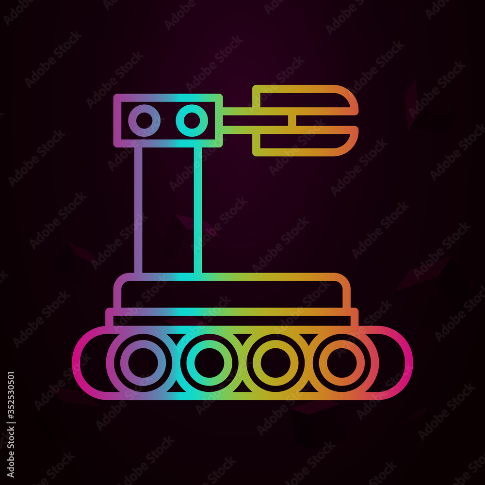 Aufkleber artificial, intelligence nolan icon simple thin line, outline vector of robotics engineering icons f