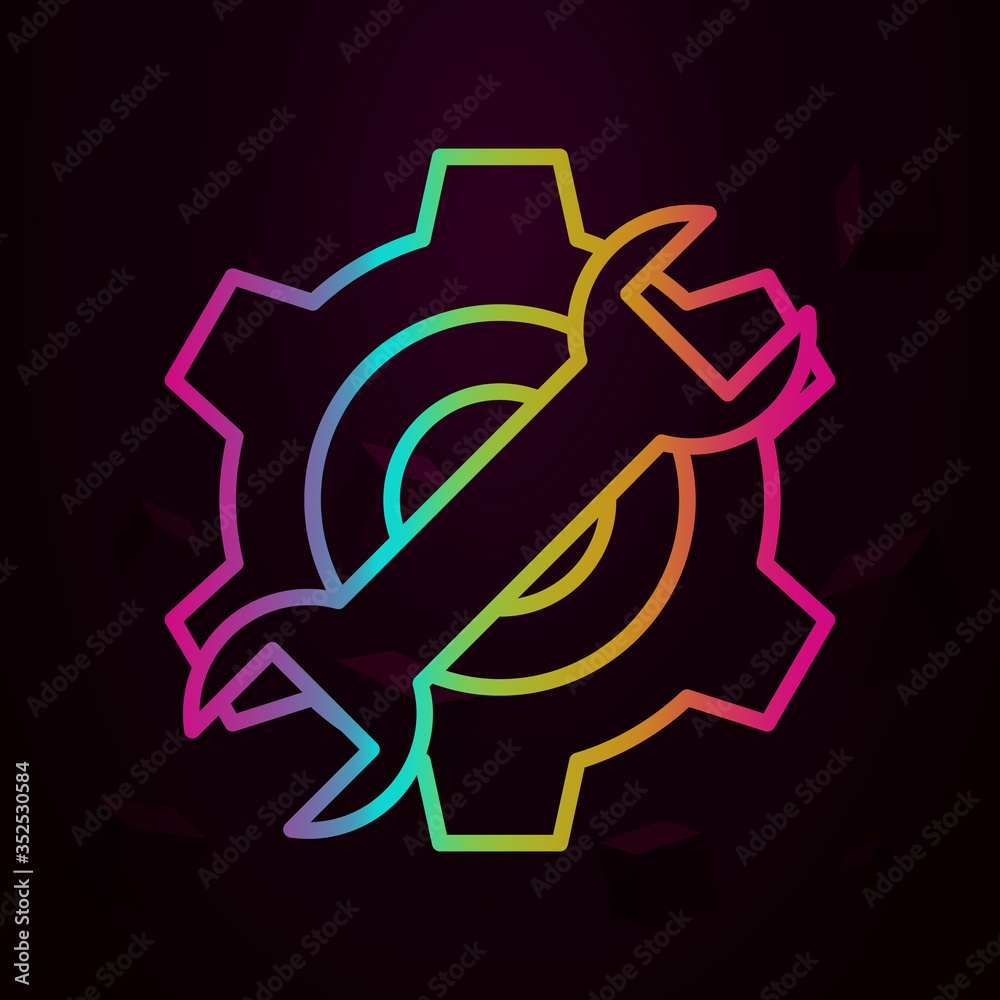 Aufkleber engineering sign nolan icon simple thin line, outline vector of robotics engineering icons for ui an