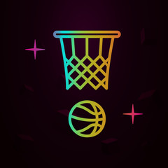 Basketball, sport nolan icon Simple thin line, outline vector of sport icons for ui and ux, website or mobile application