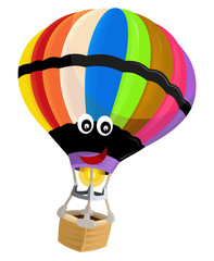 Cartoon balloon on white background - illustration