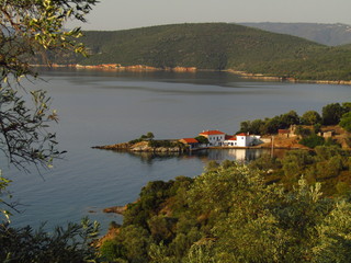 Fototapeta premium The beautiful bay of Tzasteni at south Pelion, Greece
