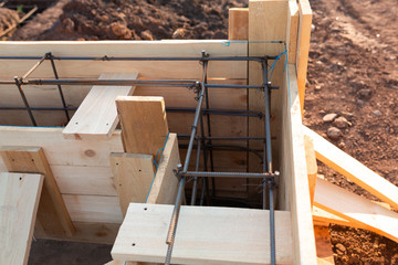 Reinforcement of the corners for house foundation