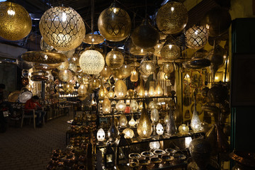 Fototapeta na wymiar Lampen in Marrakesch, Marokko