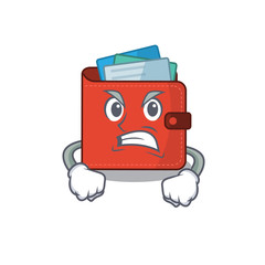 A cartoon picture of card wallet showing an angry face