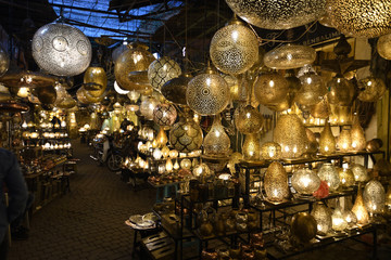 Fototapeta na wymiar Lampen in Marrakesch, Marokko