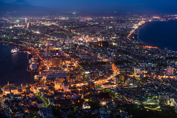 Obraz premium Night View from Mount Hakodate, Hokkaido, Japan