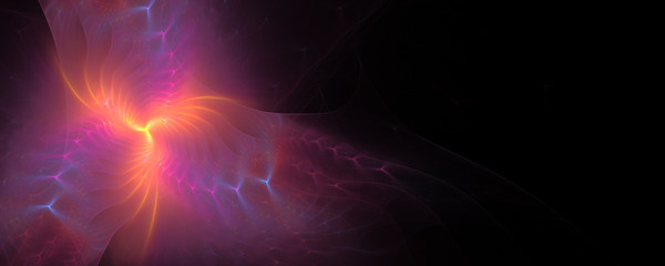 Abstract windmill energy spreads into space