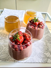 Healthy smoothie with fruit