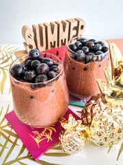 Healthy smoothie with fruit