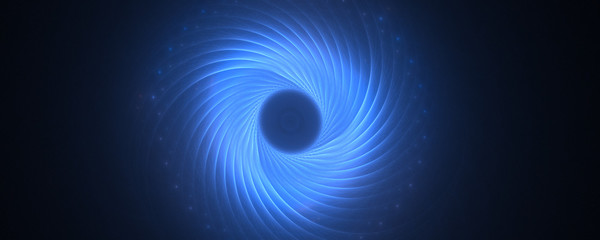 blue spiral motion effect on black background 