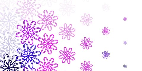 Light Purple, Pink vector natural backdrop with flowers.