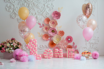 The decor of the birthday