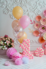 The decor of the birthday