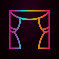 Theatre curtains nolan icon Simple thin line, outline vector of theater icons for ui and ux, website or mobile application