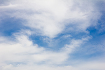 Fototapeta premium Clear blue sky with white cloud background