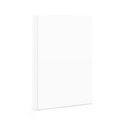 Hight realistic template of blank cover book isolated on white background. Vector illustration. It can be used for promo, catalogs, brochures, magazines, etc. Ready for your design. EPS10.	