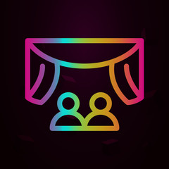 Theatre, watching nolan icon Simple thin line, outline vector of theater icons for ui and ux, website or mobile application