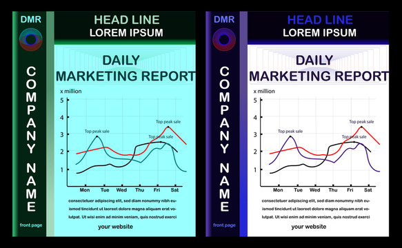 Daily marketing report cover design