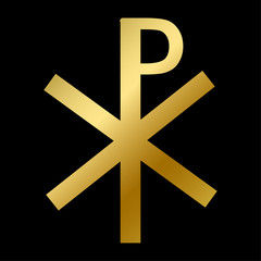 Obraz premium Chi rho symbol isolated christianity religion sign