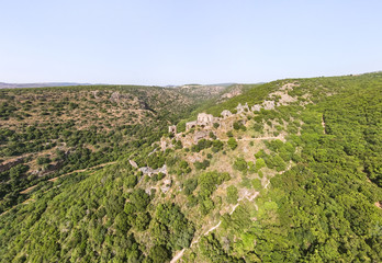 The ruins  of Montfort Castle are located on a high hill in the Upper Galilee in northern Israel, the former residence of the great masters of the Teutonic Order in the 13th century