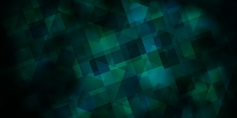 Dark Blue, Green vector layout with lines, triangles.